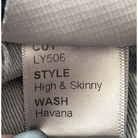 Reformation Women's Sz 28 High & Skinny Havana Wash Cropped High Waist Jeans - Picture 8 of 10